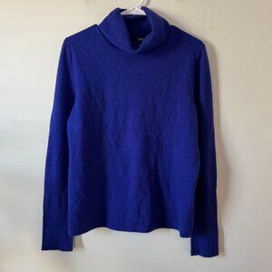 Aqua Cashmere Turtleneck Blue